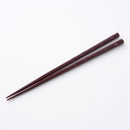 若狭塗箸　二面彫り　朱（食洗機対応）２２．５ｃｍ