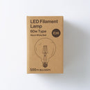 ＬＥＤフィラメント電球（６０Ｗ形相当、電球色、ボール球）