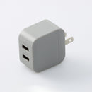 ＵＳＢ充電器（２．４Ａ＋１．０Ａ、ＧＹ）