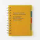 インデックス付リングノート（Ａ６、８０枚、ＹＬ）