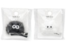 ヘアクリップ（ギョロ目モンスター、モノトーン）