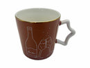 ゴールドカラーマグカップ（星取っ手、約３８０ｍＬ、ＷＩＮＥ）