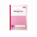 Ｓｔｕｄｙ　Ｌｉｎｅ（Ｂ５、５ｍｍ方眼罫、３０枚、ピンク）
