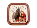 クリスマス紙皿（スクエア、１８ｃｍ×１７．６ｃｍ、６枚）