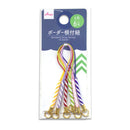 ストラップ金具（ボーダー根付紐、和風、６色）