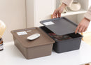 スクエア収納ＢＯＸ用（フタ、ダークグレー）
